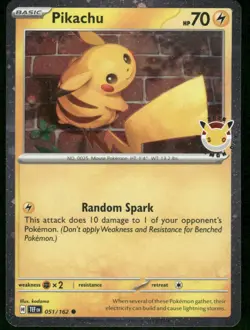 2026 Pikachu (Pokemon Day 2026) 051/162 Common Holo NM Pokemon - Image 1