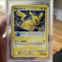 Pikachu Pokemon Day Stamped POP Series 6 PSA 8 - Image 3