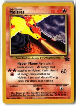 Moltres ⭐ 21 Promo Wizards Black Star Promos 1999 Pokemon NM/LP - Image 1