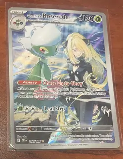 Pokemon TCG Cynthia's Roserade 184/182 Sv10:Destined Rivals Illustration Rare NM - Image 1