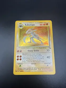 Pokemon TCG Kabutops 9/62 Fossil Holo Rare 60 HP Ken Sugimori English - Image 1