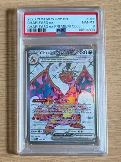 2023 POKEMON SVP EN-SV BLACK STAR PROMO #056 CHARIZARD EX PSA 8 - Image 1