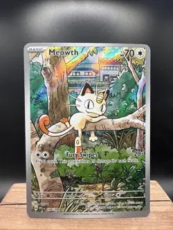 Pokemon TCG Meowth 106/094 Full Art Illustration Rare Holo Phantasmal Flame EN - Image 1