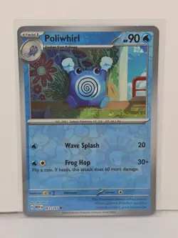 Poliwhirl 061/165 Common 151 Pokemon Reverse Holo LP - Image 1