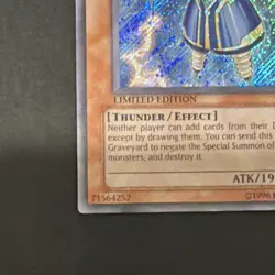 Yugioh Thunder King Rai-Oh Limited Edition YG02-EN001 Secret Rare - Image 5