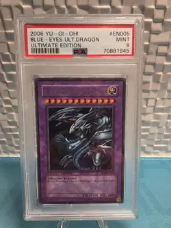 Blue-Eyes Ultimate Dragon #EN005 Yu-Gi-Oh! 2005 Jump Magazine Promo PSA 9 - Image 1