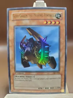 LP Yugioh Gear Golem The Moving Fortress AST-018 1st Edition Ultra Rare - Image 1