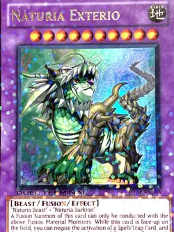 yugioh Naturia Exterio DT04-EN085 Ultra Parallel Rare Lightly Played (Excellent) - Image 2