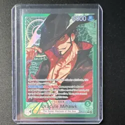 Bandai One Piece CCG Dracule Mihawk OP14-020 Leader Foil AA EN - Image 1