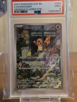 Pokemon TCG Charmander Obsidian Flames Promo Card SVP044 PSA 9 - Image 1