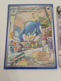 Pokemon Sealed Promo/Quaxwell,Bruxish Illustration Rare/Full Art Holo Cards - Image 4