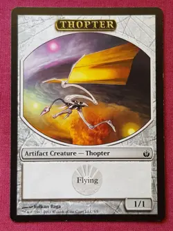 Magic The Gathering MIRRODIN BESIEGED THOPTER token card MTG - Image 1