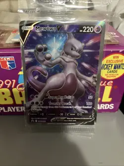 Pokemon TCG Mewtwo v SWSH229 Ultra Rare Black Star Promo Card NM/M Unopened - Image 1