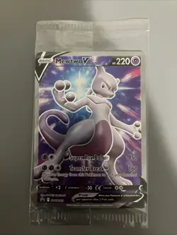 Pokemon TCG Mewtwo v SWSH229 Ultra Rare Black Star Promo Card NM/M Unopened - Image 2