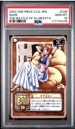 PSA 10 Nami C08 The Battle Of Alabasta One Piece Japanese Card 2002 - Image 1