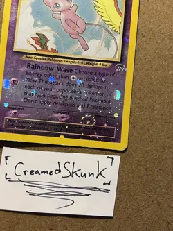 2001 Pokemon TCG Card Game Southern Islands Mew 1/18 SWIRL Holo Rare - Image 2