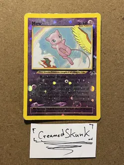 2001 Pokemon TCG Card Game Southern Islands Mew 1/18 SWIRL Holo Rare - Image 4