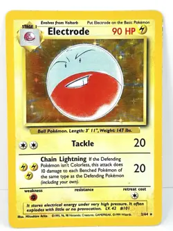 Pokemon TCG Electrode Jungle Holo Card 2/64 Unlimited Rare, No Symbol - Image 1
