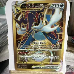 Samurott Vstar Gold Foil Fan Art Pokemon Card Display Card - Image 1
