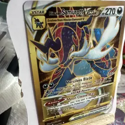 Samurott Vstar Gold Foil Fan Art Pokemon Card Display Card - Image 2