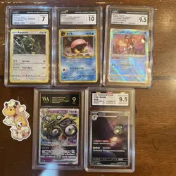 Pokemon Tcg Graded Card Lot Of 5 CGC/wag/bctc Slabs including a Vintage 10! - Image 1