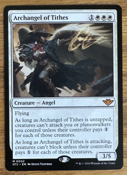 MTG Outlaws of Thunder Junction, Archangel of Tithes - Image 1