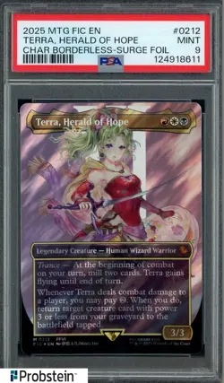2025 MTG Final Fantasy EN Borderless Surge Foil 0212 Terra Herald of Hope PSA 10 - Image 1