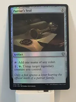 MTG CLB: Patriar's Seal Commander Legends: Battle for Baldur's Gate Foil 332 - Image 1