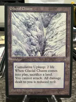 MTG Ice Age Glacial Chasm (LP) - Art: Liz Danforth - Image 1