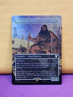 1x BORDERLESS FOIL Stonehewer Giant, NM, LTC, Magic: the Gathering, MtG - Image 1