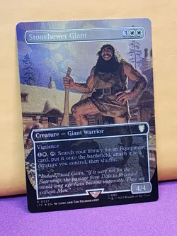 1x BORDERLESS FOIL Stonehewer Giant, NM, LTC, Magic: the Gathering, MtG - Image 3