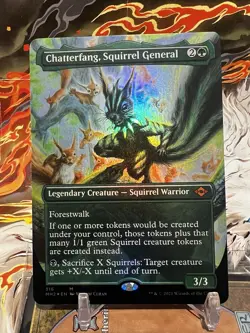 MTG Chatterfang, Squirrel General (Borderless ✨FOIL✨) [Modern Horizons 2] - Image 1