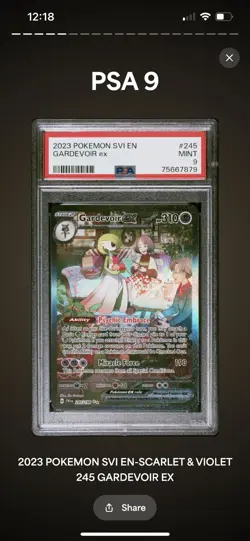 PSA 9 Gardevoir ex 2023 Pokemon Scarlet Violet Illustration Rare 245 - Image 1
