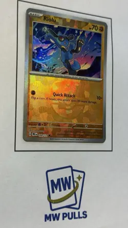 Pokemon Riolu 050/131 Sv: Prismatic Evolutions Master Ball Holo 70 HP - Image 2