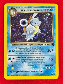 POKEMON DARK BLASTOISE TEAM ROCKET UNLIMITED 3/82 HOLO RARE GREAT CONDITION - Image 1