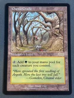 GAEA'S CRADLE Magic The Gathering - Urza's Saga * Authentic * Reserve List * LP - Image 1