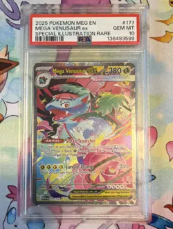 Pokemon Mega Venusaur ex 177/132 Special Illustration Rare Holo PSA 10 - Image 1
