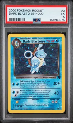 2000 Pokemon Team Rocket 3 Dark Blastoise Holo PSA 5 151263975 - Image 1