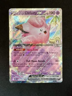Lillie's Clefairy EX 076/217 Double Rare Holo Ascended Heroes Pokemon TCG NM - Image 1