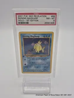 2001 Pokemon Shining Magikarp 1st Edition Neo Revelation Holo #66 PSA 8 MINT - Image 1