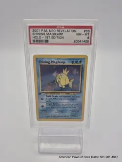 2001 Pokemon Shining Magikarp 1st Edition Neo Revelation Holo #66 PSA 8 MINT - Image 2