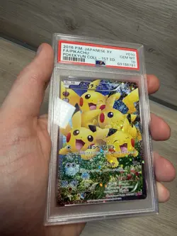 2016 POKEMON JPN XY POKEYUN COLLECTION 1ST ED FULL ART PIKACHU #010 PSA 10 - Image 1