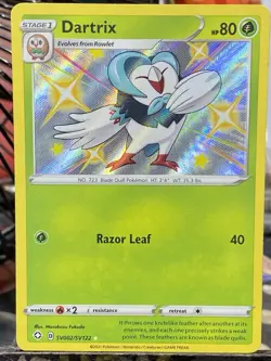 Dartrix SV002/SV122 Pokemon TCG 2021 Rare Holo Shiny Vault Shining Fates NM - Image 1
