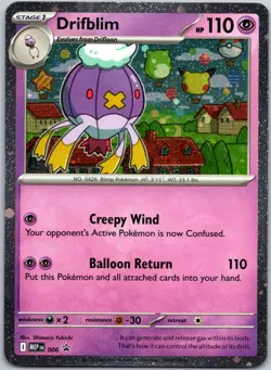 Drifblim 006 (Cosmos Holo) Promo ME: Mega Evolution Promos NM - Image 1