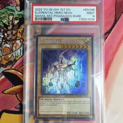 Konami Yu-Gi-Oh! Elemental HERO Neos Pharaoh's Rare MAMA-EN106 1st Ed PSA 9 - Image 1