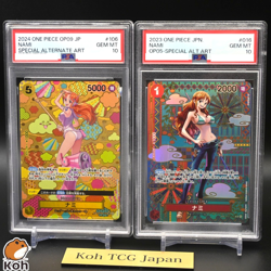 PSA10 Nami SP SR OP08-106 OP01-016 Japanese 2023 ONE PIECE Card 2set - Image 1