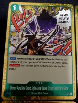 🔥 Zoro Demon Aura Nine Sword OP12-037 Playset 4x Card - One Piece TCG - NM-M - Image 2