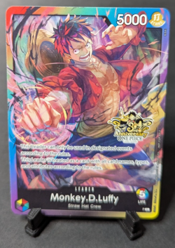 One Piece TCG Monkey D. Luffy Leader – 3rd Anniversary – NM - Image 1