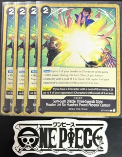 4x One Piece ST14-015 C Gum-Gum Diable...- ENG - Regular - Playset - TCG - NM/M - Image 1