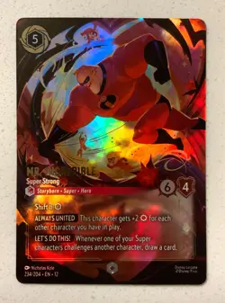 Disney Lorcana Mr Incredible Super Strong Enchanted Wilds Unknown 234/204 NM - Image 1